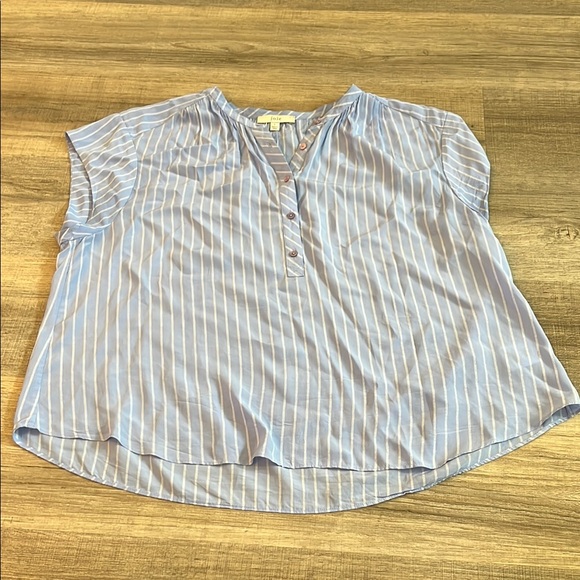 Joie Blue & White Striped Blouse - Picture 2 of 6